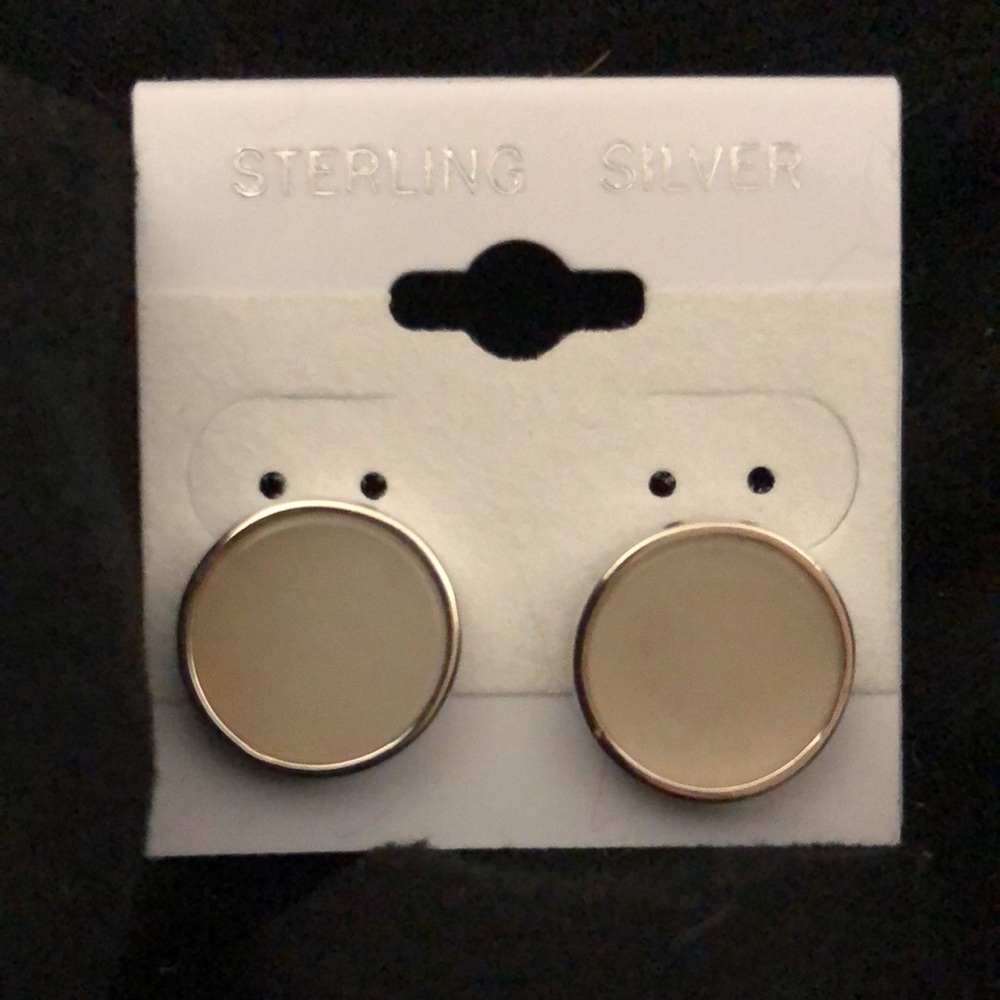 Sterling Silver Stud Pierced Earrings with Dyed Quartzite and Clutch Backs